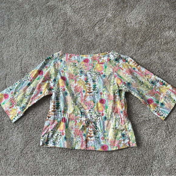 $199 DANIELLE ROLLINS size XS Audrey Top Liberty London  TRESCO WHITE  Fabric - Picture 9 of 9